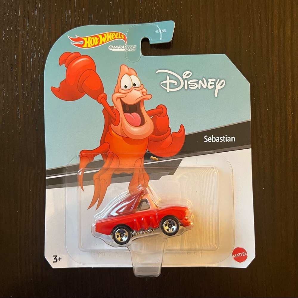 Hot wheels Disney 2022 Character Car Sebastian the Crab